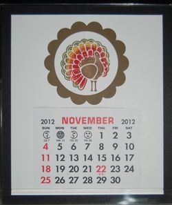 Gobble Gobble Nov 2012 CD Calendar