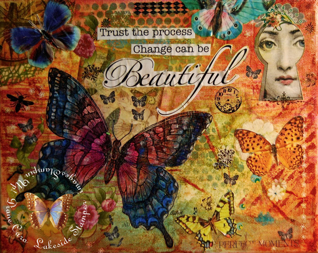 Butterfly Mixed Media Canvas