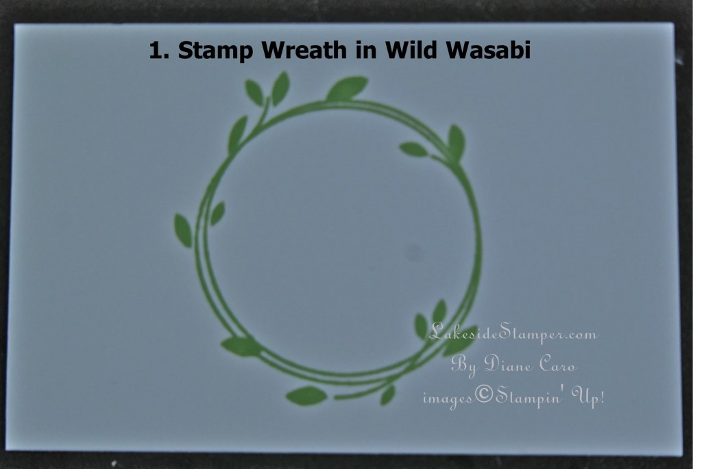 1. Stamp Wreath in