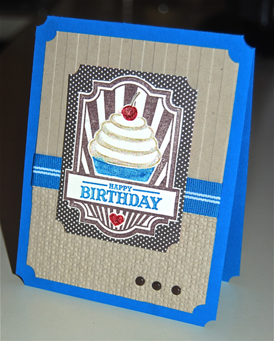 Stampin' Up Sweet Cake Birthday Card,Sweet Cake Masculine