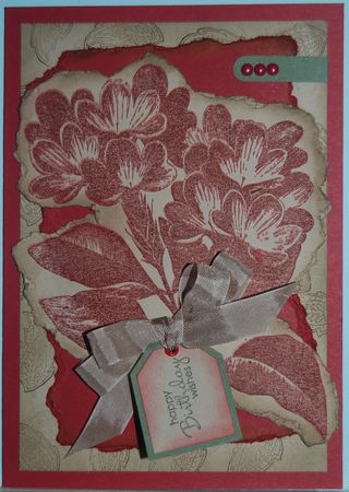 Sweet Floral Torn Paper Card