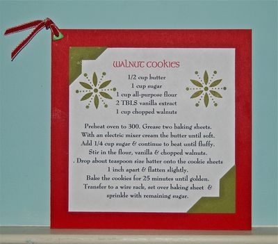 Cookie Swap Recipe Card