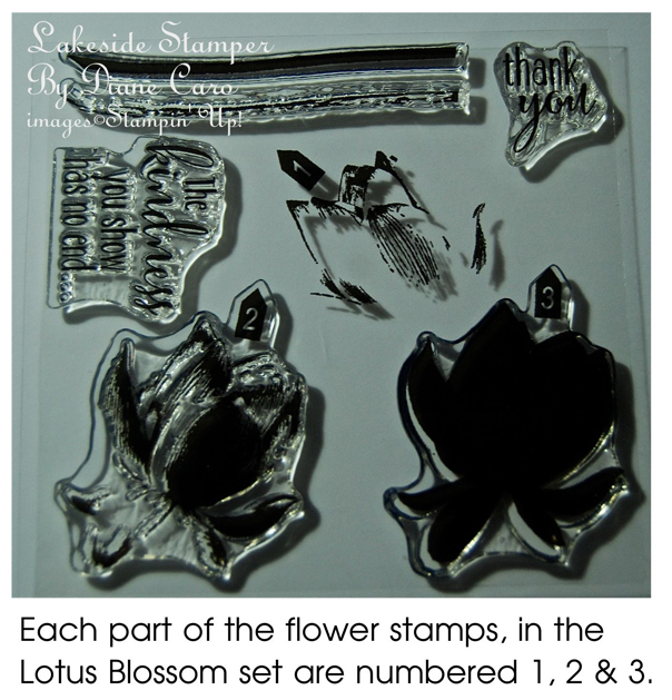 Lotus Blossom stamps with tabs