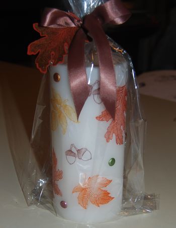 Autumn Splendor Wrapped & Stamped Candle