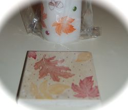 Autumn Splendor Stamped Candle & Tile
